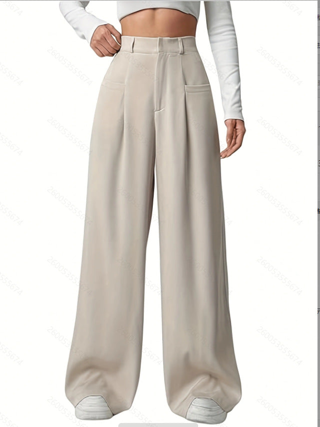 Damen Weite Bundfaltenhose Drune