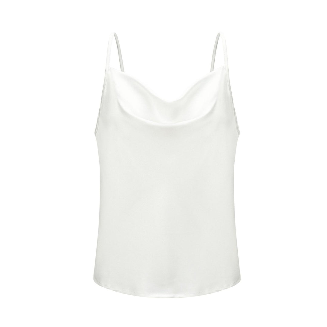 Damen Satin Top mit tiefem Ausschnitt und verstellbaren Trägern Drune
