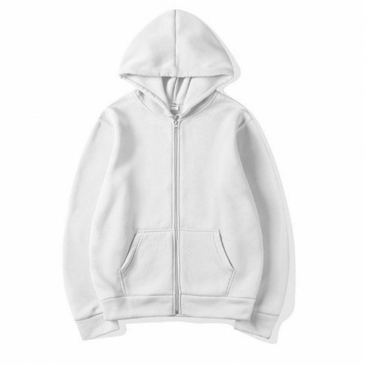 Damen Sportlicher Kapuzenpullover mit durchgehendem Reißverschluss und Tasche Drune