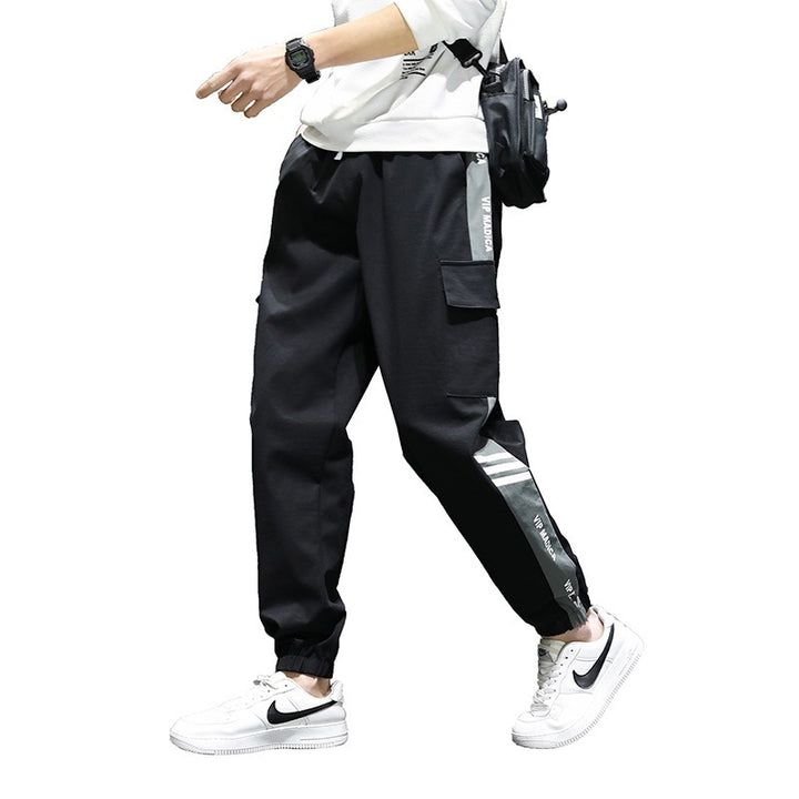 Herren Cargo-Hose mit seitlichen Taschen und elastischem Bund Drune