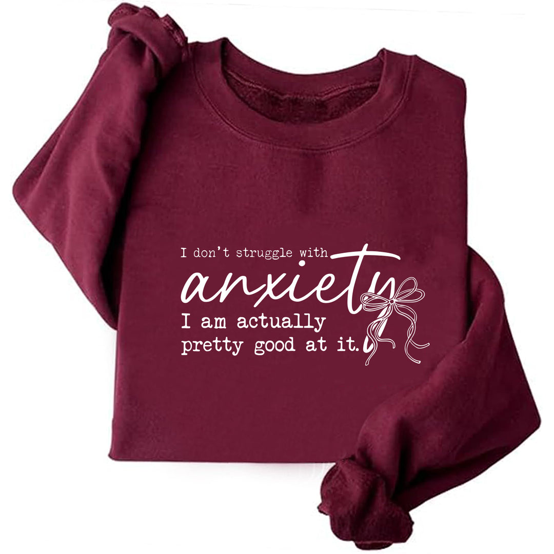 Damen Sweatshirt mit motivierender Botschaft und kreativem Design Drune