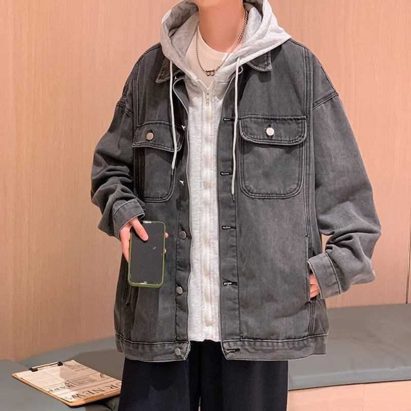 Herren Lässige Denimjacke mit praktischen Taschen Drune