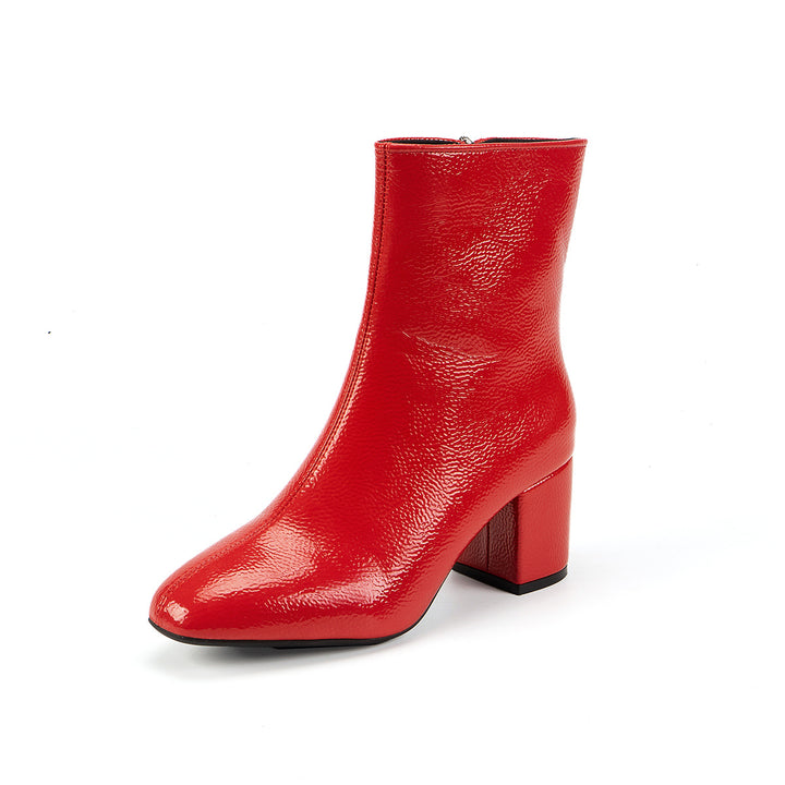 Damen Elegante Blockabsatz Stiefeletten Drune