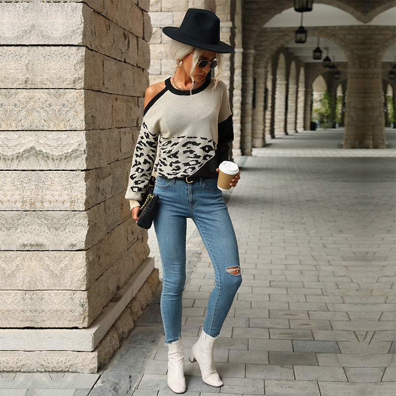 Damen Großer Strickpullover mit kreativem Tiermotiv und lässigem Schnitt Drune