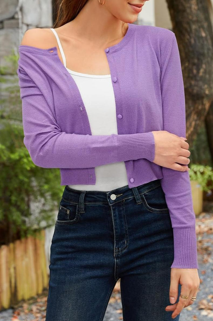 Damen lässige Strickjacke mit schmalem Schnitt Drune