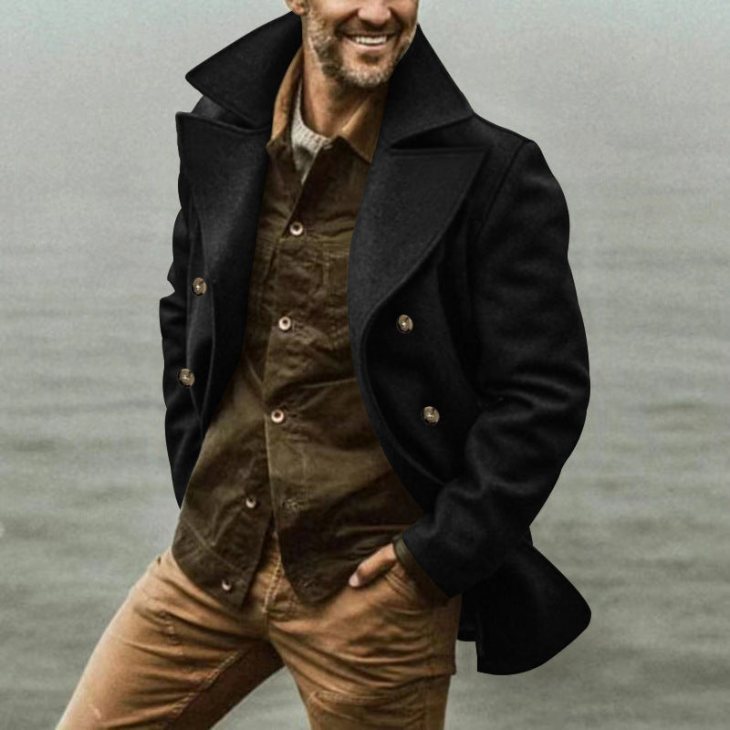 Herren Wollmantel mit Elegantem Schnitt & Peacoat-Design | Drune