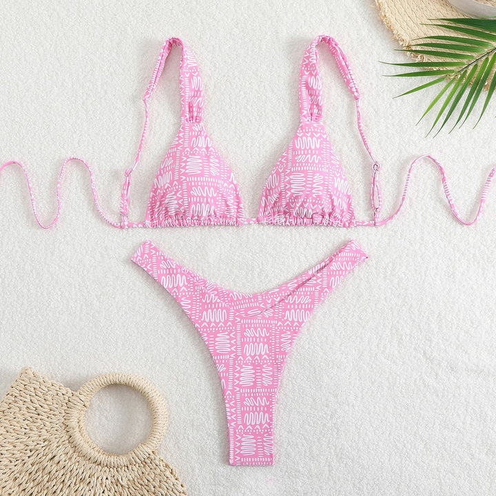 Damen Blumenmuster Bikini Set Drune