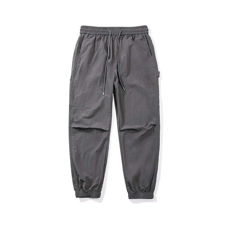 Herren Nylon-Mix Relaxed-Jogger mit elastischem Komfortbund, verdeckten Reißverschlusstaschen und geripptem Knöchelabschluss Drune