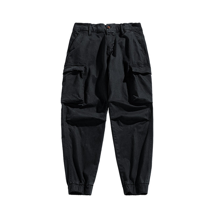 Herren Military-inspirierte Relaxed-Cargo-Jogger aus Ripstop-Baumwolle mit aufgesetzten Klappentaschen Drune