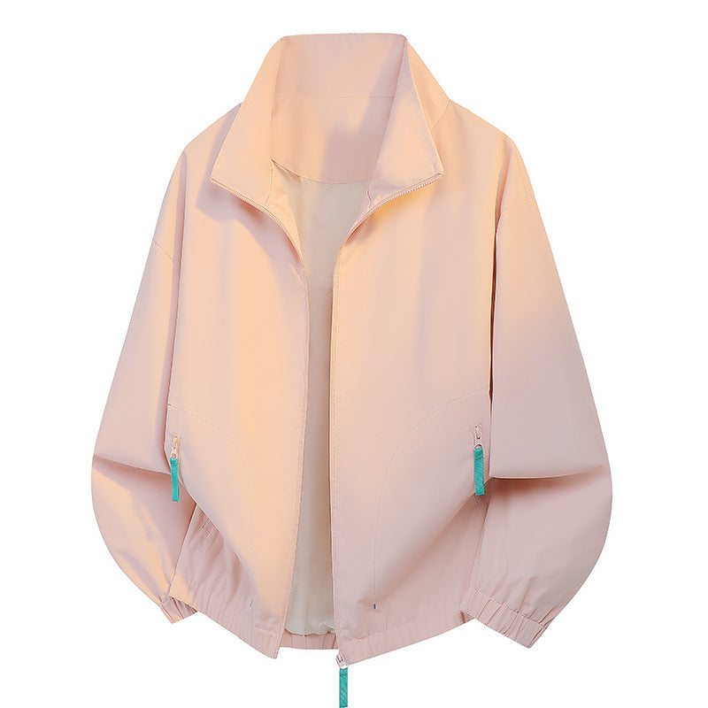 Herren urbaner Zip-Blouson mit Stehkragen, kontrastierenden Zipper-Pulls und elastischem Saum Drune