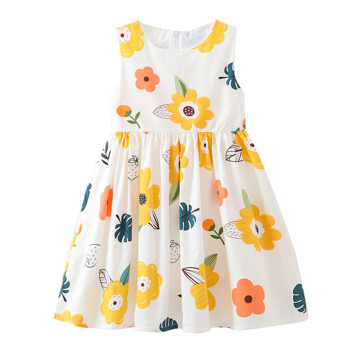 Mädchen Sommerkleid mit buntem Punkten-Design Drune