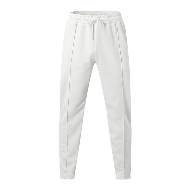 Herren Relaxed-Fit Freizeit-Hose mit Bügelfalte, Tunnelzug und Eingrifftaschen Drune