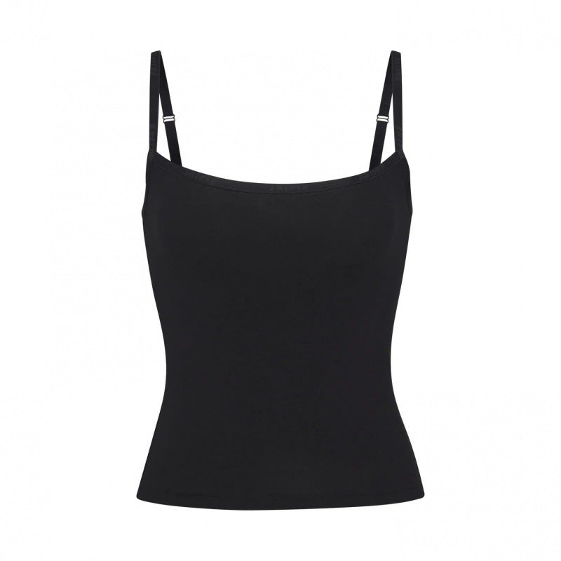Damen verstellbare Träger Basic Top Drune