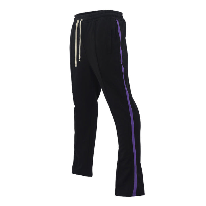 Herren Tapered-Trainingshose mit elastischem Bund, Kordelzug und seitlichen Kontraststreifen Drune