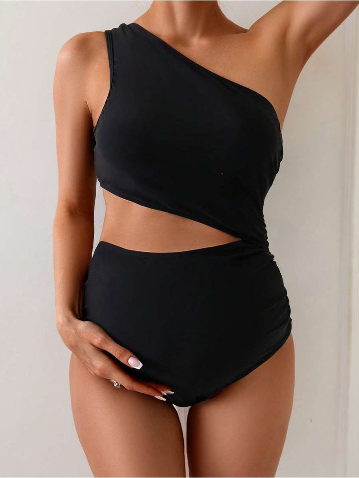 Damen Einseitiger Badeanzug mit kreativen Cut-Outs Drune