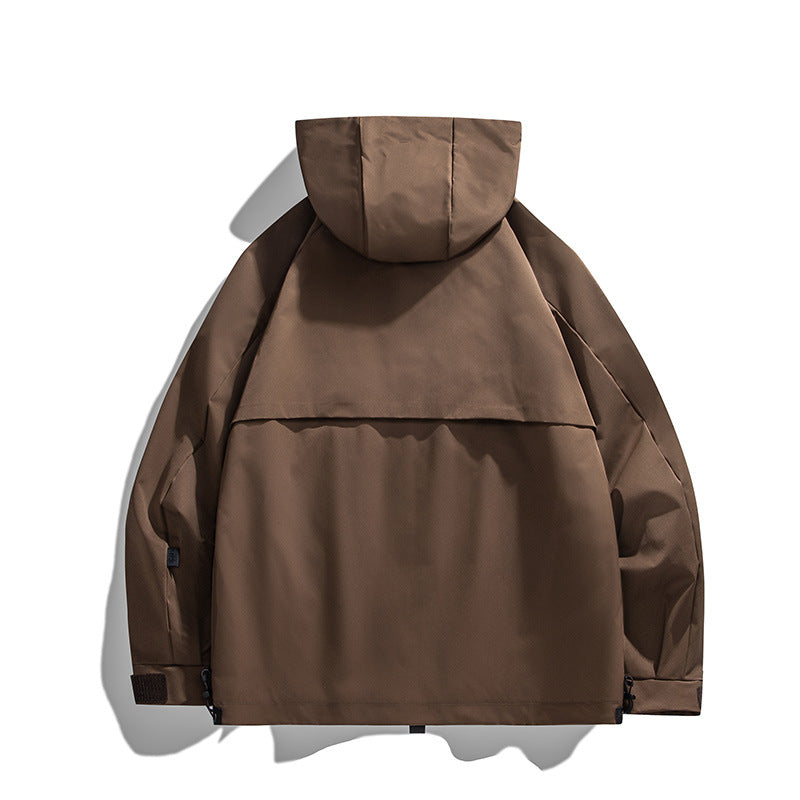 Herren Technische Utility-Kapuzenjacke mit Multifunktionstaschen Drune