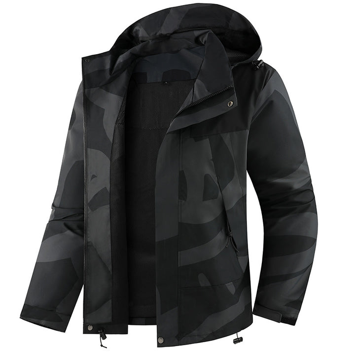 Herren Technische Outdoorjacke mit Kapuze Drune
