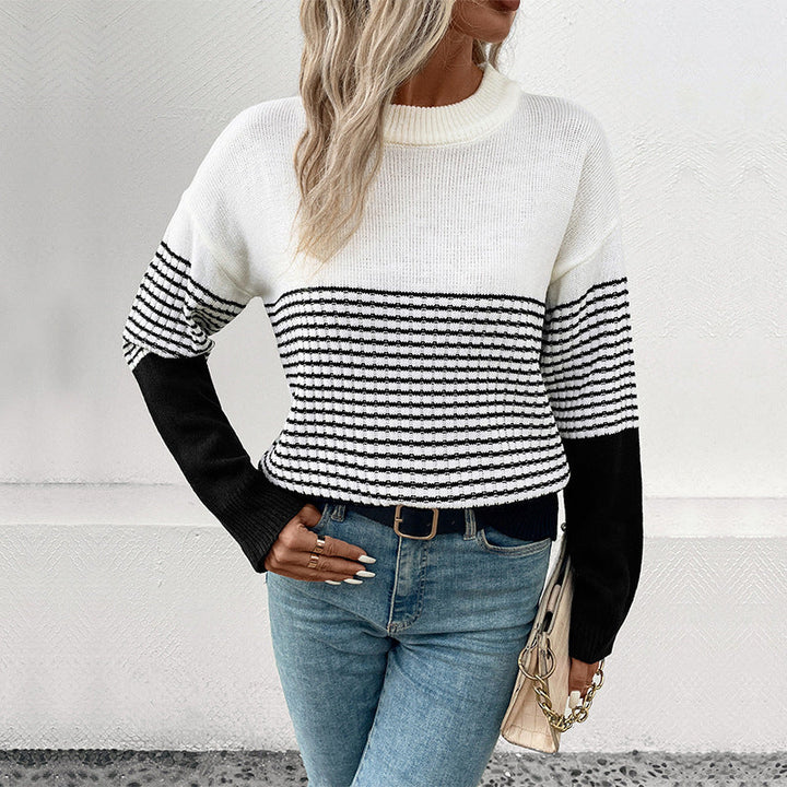 Drune | Gestreifter Strickpullover Für Bequeme Outfits