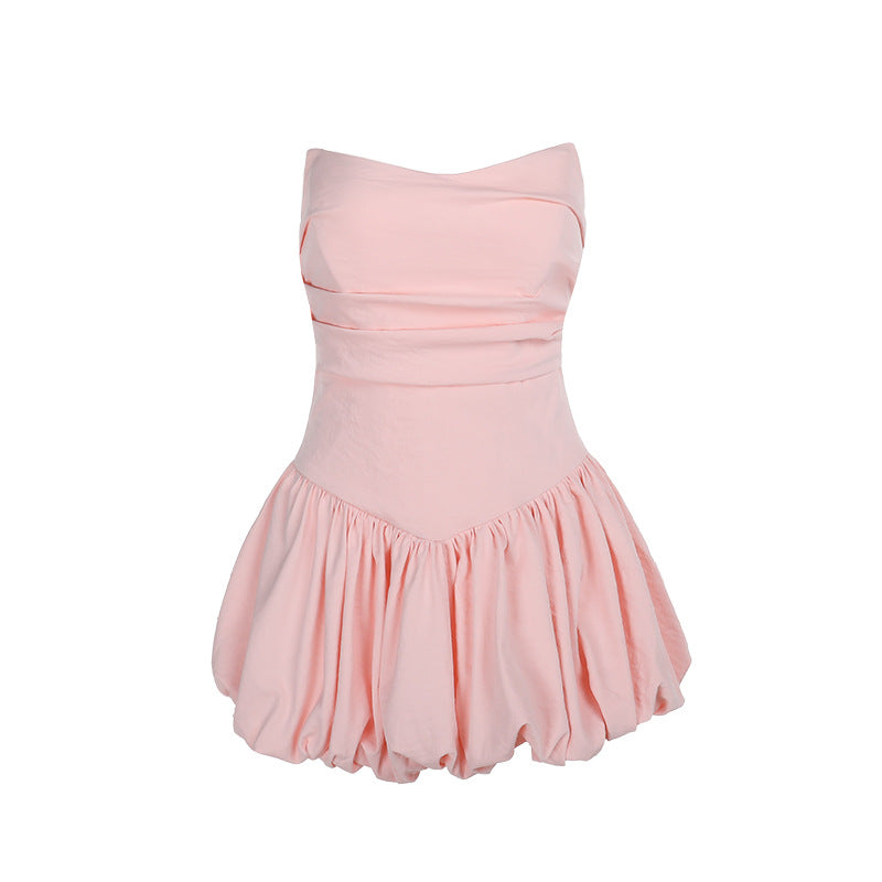 Damen Puffärmel Minikleid Drune