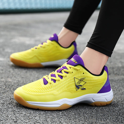 Damen Sportliche Badmintonschuhe mit rutschfester Sohle und atmungsaktiven Mesh-Einsätzen Drune