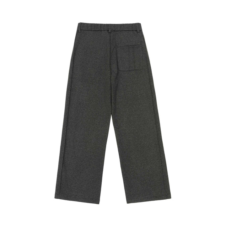 Damen Weite Bundfaltenhose aus Sweatstoff mit hoher Taille und Bügelfalte Drune