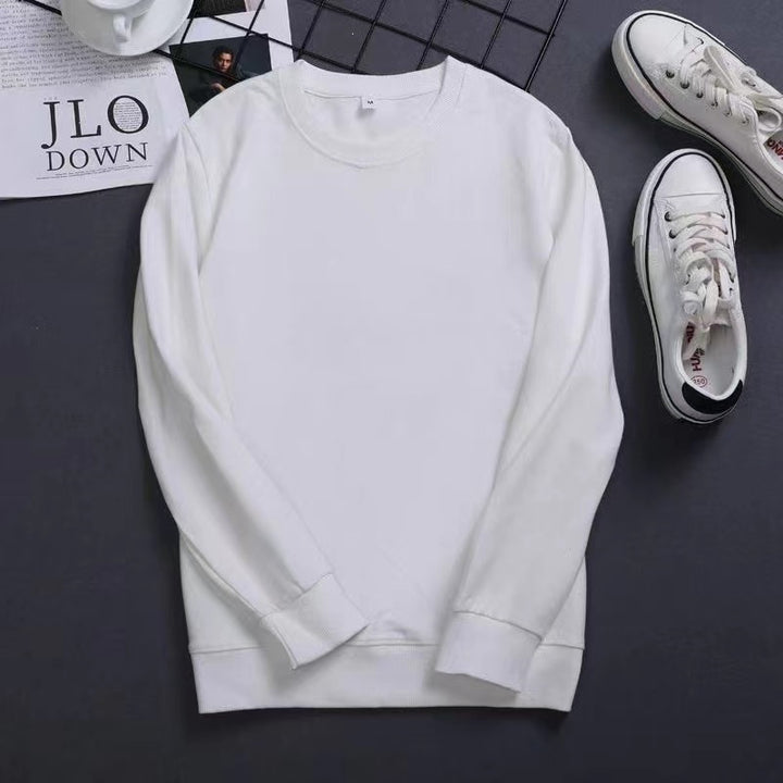 Herren Feines Rundhals‑Sweatshirt aus Baumwollmix mit gerippten Bündchen Drune