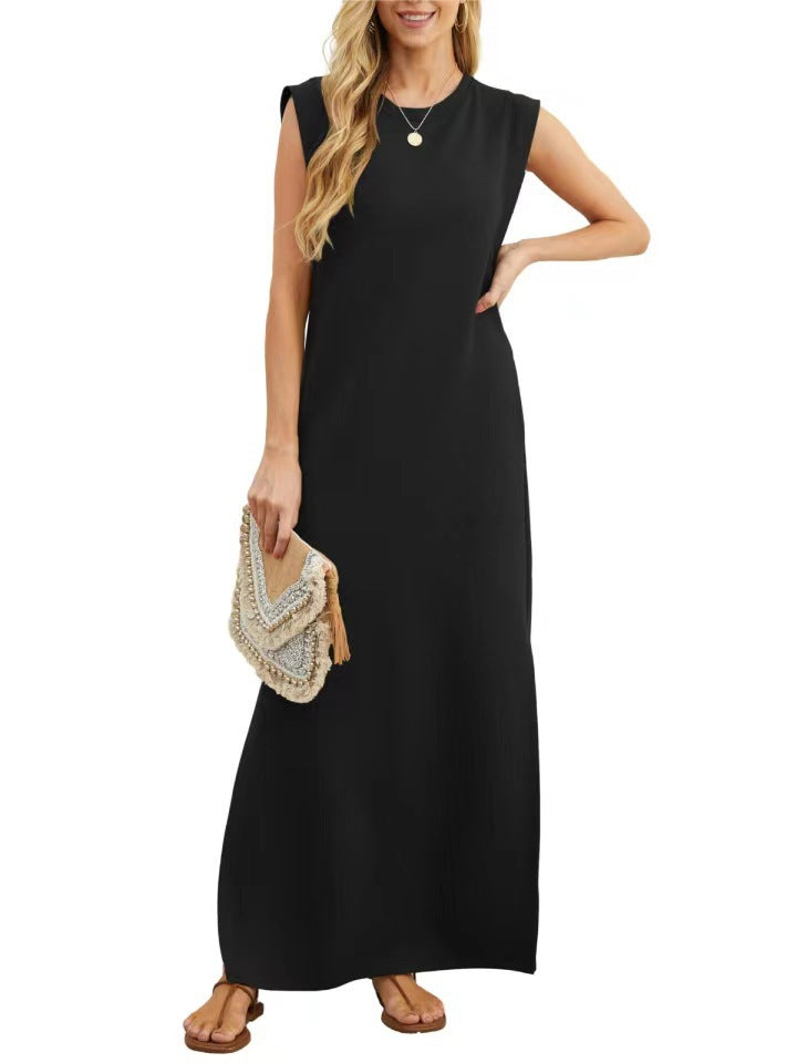 Damen Maxikleid aus atmungsaktivem Baumwollmaterial Drune