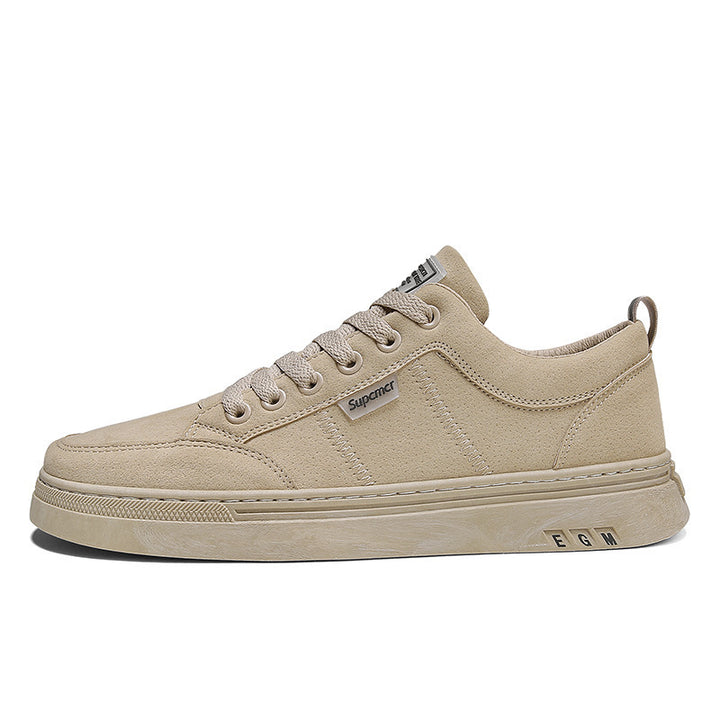 Herren Niedrige Velours‑Freizeit‑Sneaker mit gepolstertem Fersenkragen und dezenter Nahtstruktur Drune