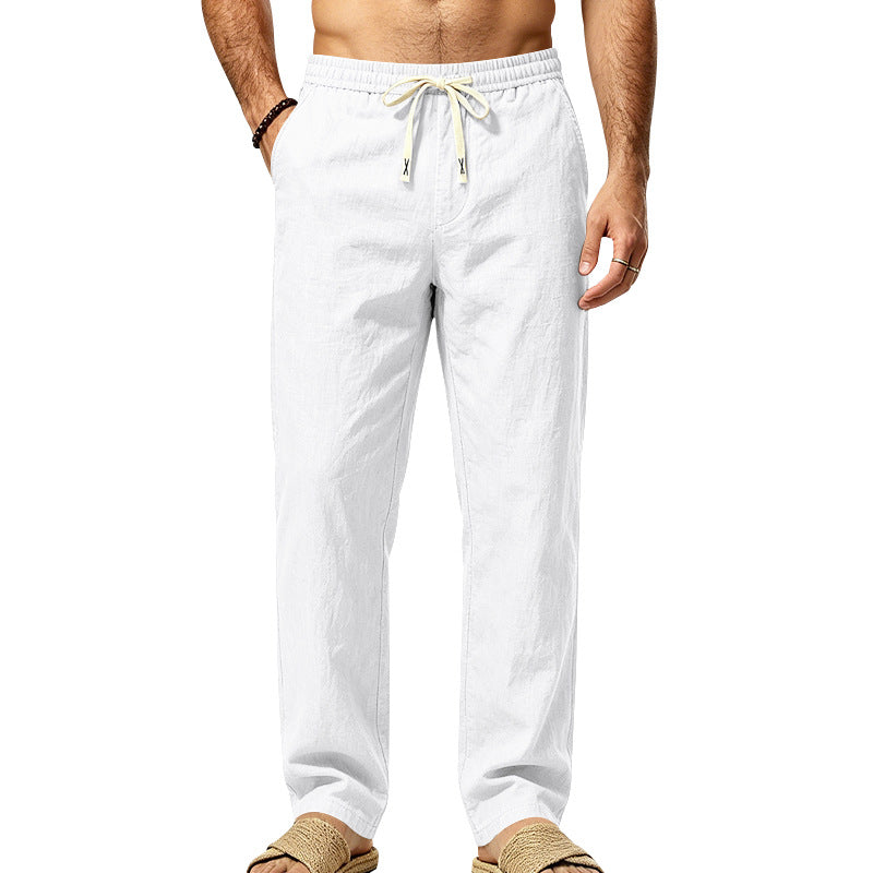 Herren Leichte Relax-Hose mit elastischem Bund, Kordelzug und aufgesetzter Cargotasche Drune