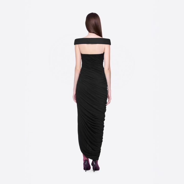 Damen Elegantes Abendkleid mit Off-Schulter-Design und raffiniertem Drapé Drune