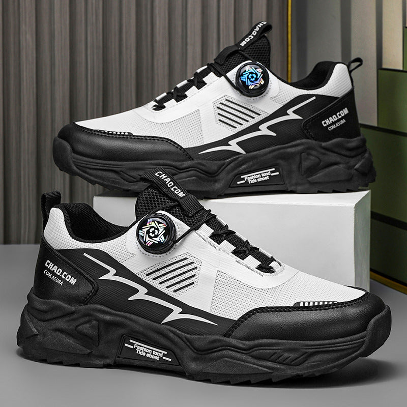 Herren robuste Outdoor-Chunky-Sneaker mit Drehverschluss, atmungsaktivem Strickoberteil und profiliertem Dämpfungssystem Drune