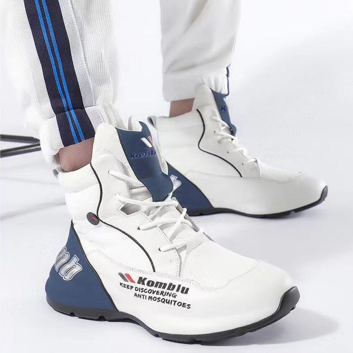 Herren High-Top Performance Sneaker aus atmungsaktivem Kunstleder mit stoßdämpfender Laufsohle Drune