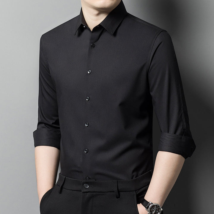 Herren Langarmhemd mit feinem Glanz und bequemer Passform Drune