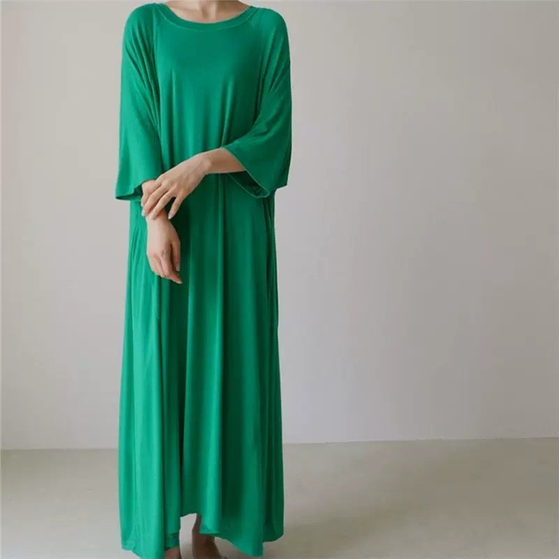 Damen Weiches Oversize-Tunikakleid aus Viskose‑Jersey mit Raglanärmeln Drune