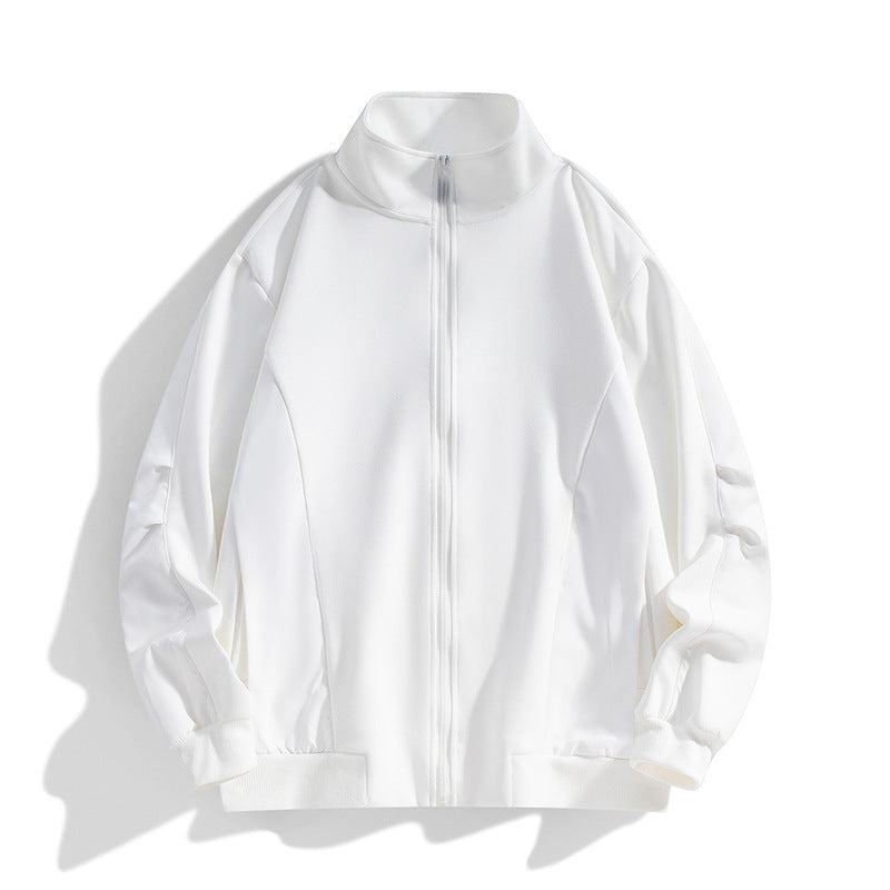 Herren Boxy-Performance-Zipjacke mit hohem Stehkragen, Paneelnähten & windabweisender Struktur Drune