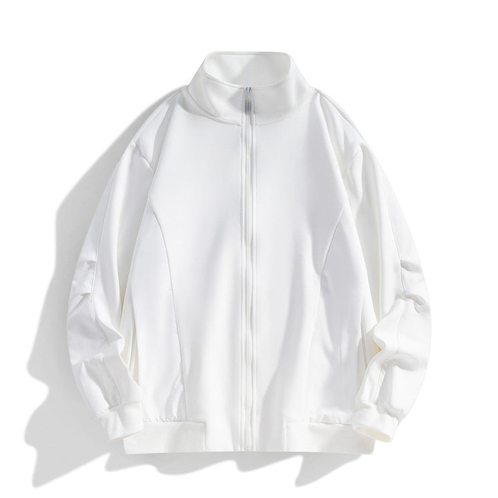 Herren Boxy-Performance-Zipjacke mit hohem Stehkragen, Paneelnähten & windabweisender Struktur Drune