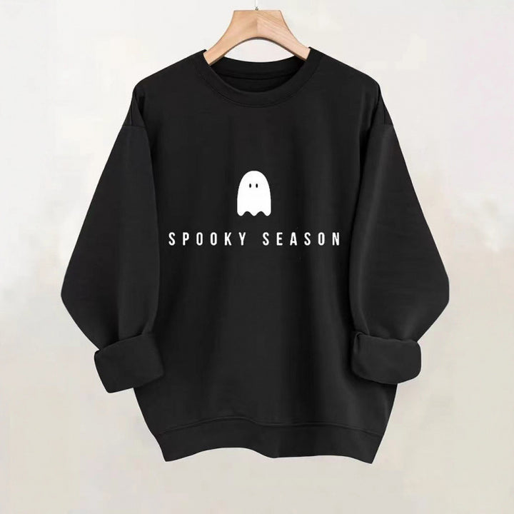 Damen Sweatshirt mit lässigem Gruselmotiv und weichem Innenfleece Drune