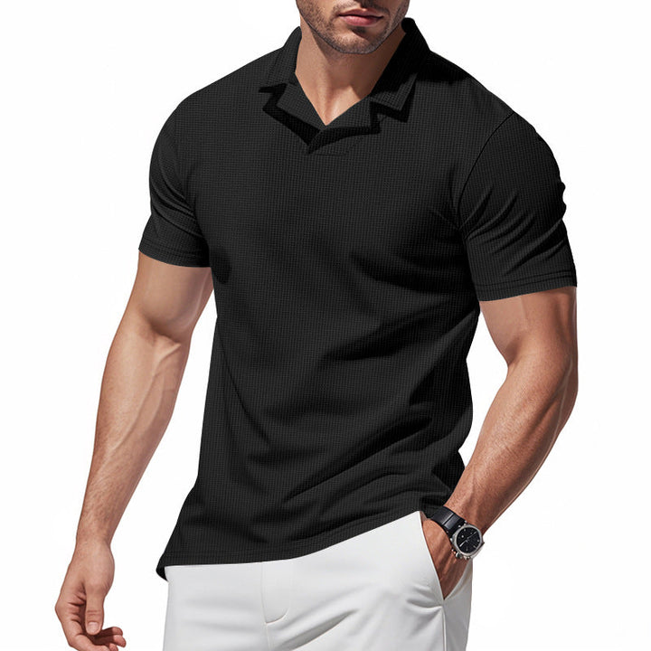 Herren Kurzarm Poloshirt mit strukturiertem Design Drune