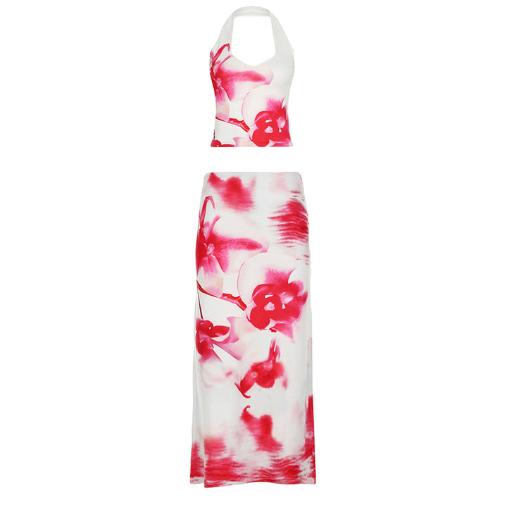 Damen Maxirock mit floralen Akzenten und elegantem Schnitt Drune