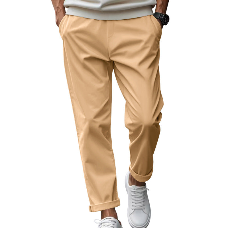 Herren elegante Chino-Hose mit bequemem Bund und modischem Schnitt Drune