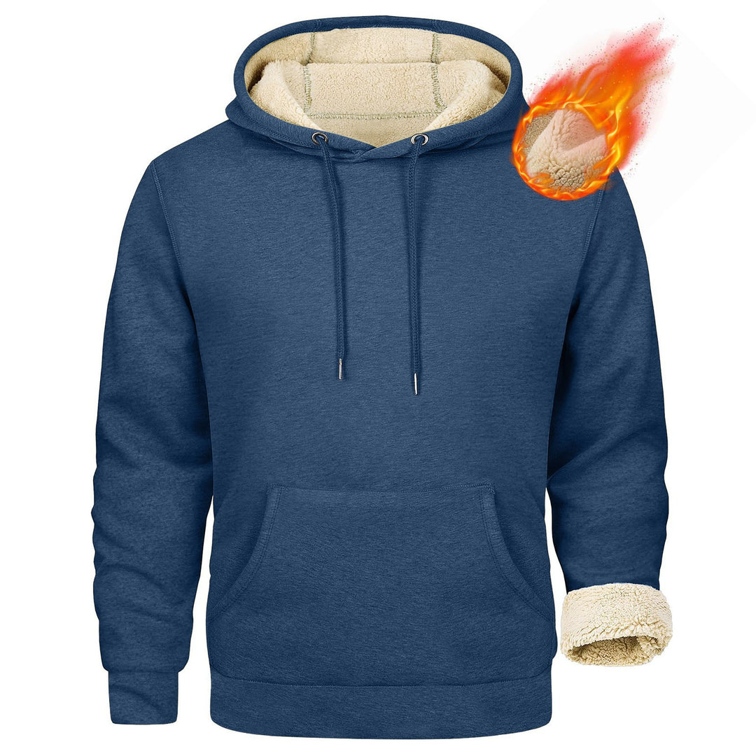 Herren Fleece-Kapuzenpullover mit innenliegendem Kuschelfutter Drune