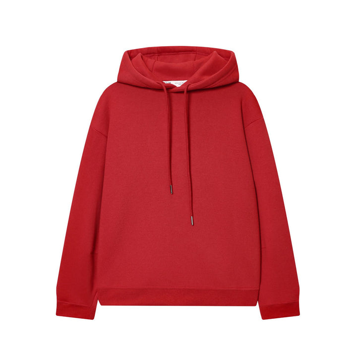 Damen Oversize Kapuzenpullover aus schwerer Baumwollmischung mit Kängurutasche und Tunnelzug Drune