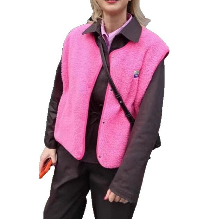 Damen modische Weste mit Fleece-Futter und praktischen Taschen Drune