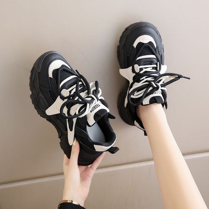 Damen Chunky Sneakers mit atmungsaktiver Mesh-Oberfläche und robustem Profil Drune