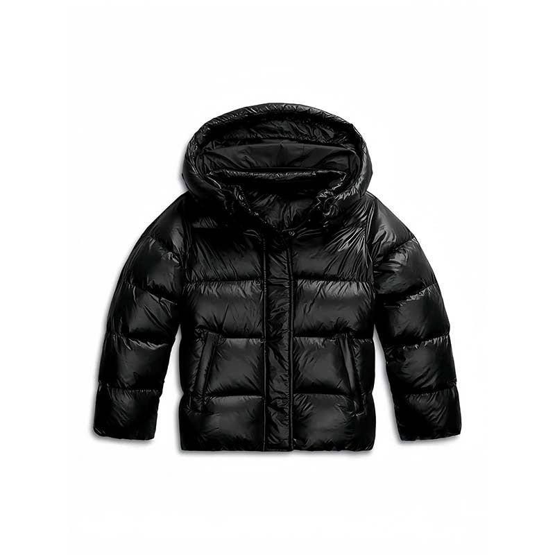 Damen Gesteppte Steppjacke mit Kapuze, Boxy-Schnitt und wasserabweisender Hülle Drune