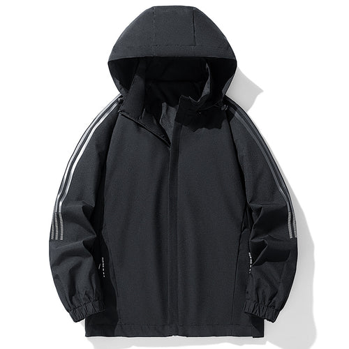 Herren Sportliche Regenjacke mit verstellbarer Kapuze Drune
