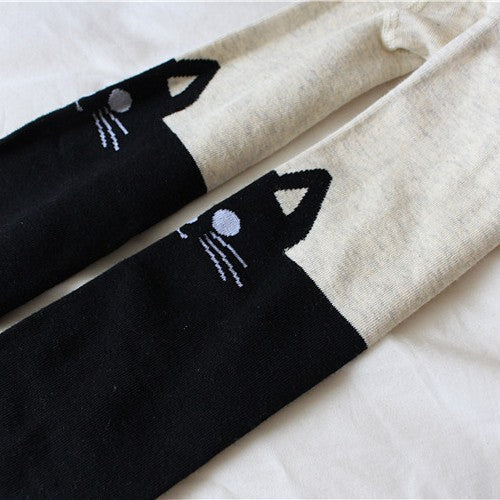 Mädchen Leggings mit Katzenmotiv Drune