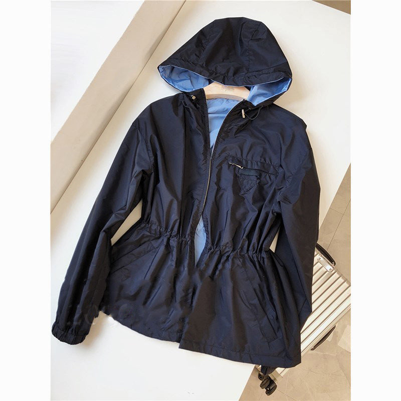 Damen Modische Übergangsjacke mit verstellbarem Bund Drune