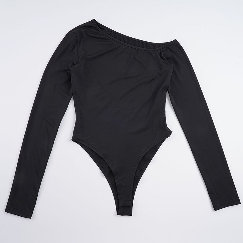 Damen Langarm-Bodysuit mit elegantem Off-Shoulder-Design Drune