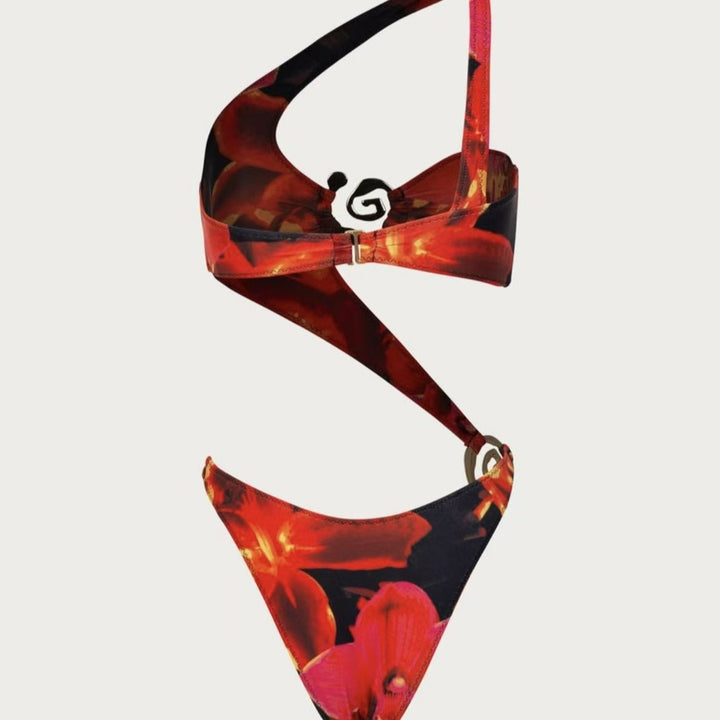 Damen Triangel-Bikini mit raffiniertem Schnitt und goldenen Akzenten Drune